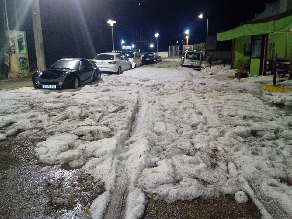χαλάζι στον Μαραθώνα