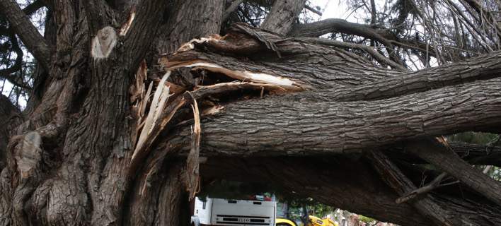 Βλάβες στην ηλεκτροδότηση λόγω των ισχυρών ανέμων 