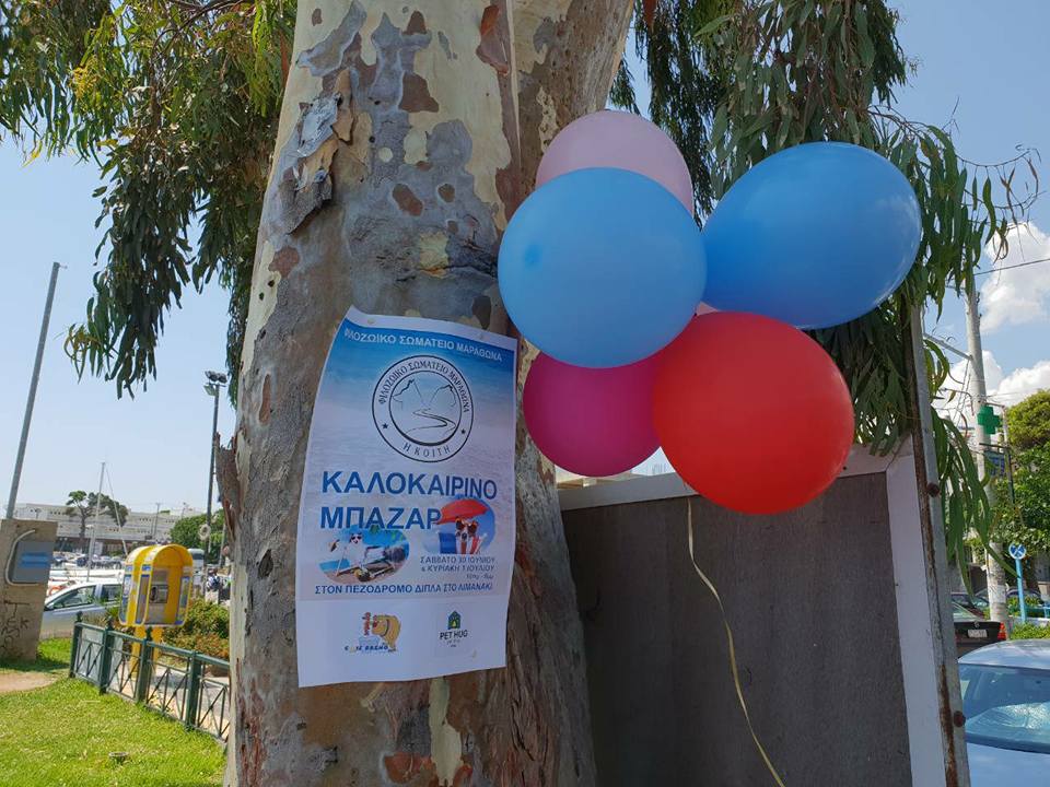 Καλοκαιρινό μπαζάρ του Φιλοζωικού Σωματείου Μαραθώνα