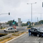 Σοβαρό τροχαίο στη Μαραθώνος στα φανάρια του Αγίου Ανδρέα