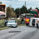 Η στιγμή τρομερής καραμπόλας με 5 αυτοκίνητα – Βαν συγκρούεται με ΙΧ κι αυτό πετάγεται στο παρμπρίζ άλλου οχήματος