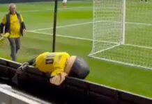 Μασκότ ομάδας ήταν… ντίρλα στον αγώνα και απομακρύνθηκε, αλλά αποθεώθηκε (vid)