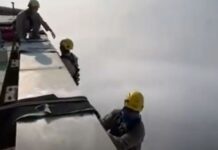 Κρεμασμένοι στα 828 μέτρα: Εργάτες καθαρίζουν το ψηλότερο κτίριο του κόσμου στο Ντουμπάι (vid)