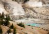Θερμές γεωθερμικές πηγές στο Lassen Volcanic National Park στην Καλιφόρνια