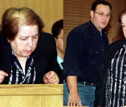 Η Μαρία Σαμπανιώτου σε αρχειακή φωτογραφία από τη δικαστική υπόθεση