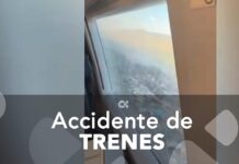 Καρέ από το βίντεο της RTVC για τη σύγκρουση δύο τρένων υψηλής ταχύτητας στην Ούρδα, Τολέδο, 28 Οκτωβρίου 2026