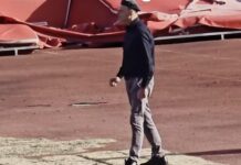 Στιγμιότυπο από τις εντάσεις στο ΔΑΚ Κοζάνης, κατά την αναμέτρηση Κοζάνη–Πανατολικός που διακόπηκε με σκορ 0-8