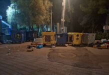 Φωτογραφία από το περιστατικό βανδαλισμών στο 1ο Γυμνάσιο Νέας Μάκρης