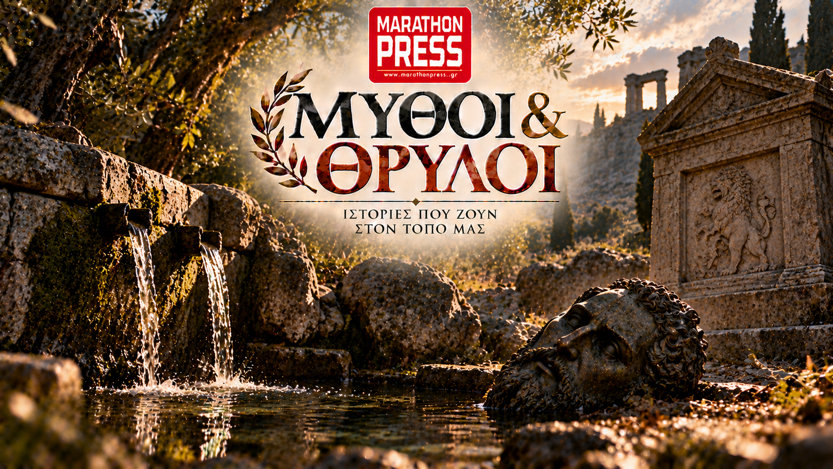 Συμβολική αναπαράσταση της Μακαρίας πηγής και του τάφου του Ευρυσθέα στον Τρικόρυθο