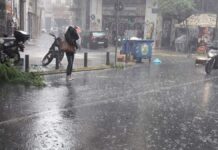 Ισχυρή καταιγίδα στην Αθήνα – εικόνα αρχείου για την κακοκαιρία στην Αττική